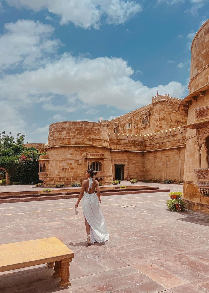 GURLEEN DAHELEY IN SANTORINI GOWN